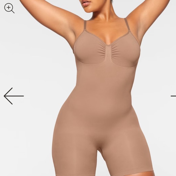 SKIMS Other - NWOT Skims Low Back Tan Bodysuit Thigh Shapewear size L/XL